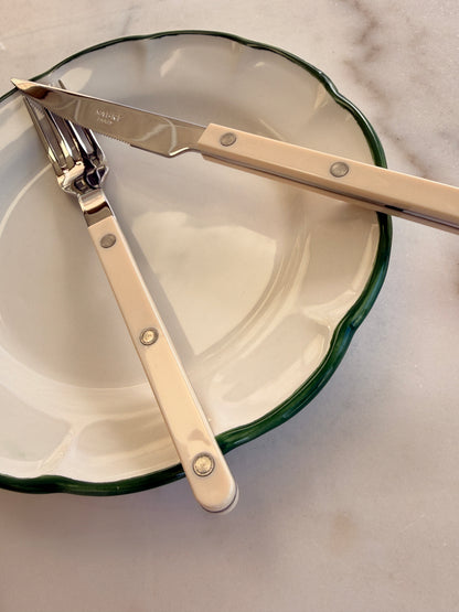 Little Plate Dark Green Line