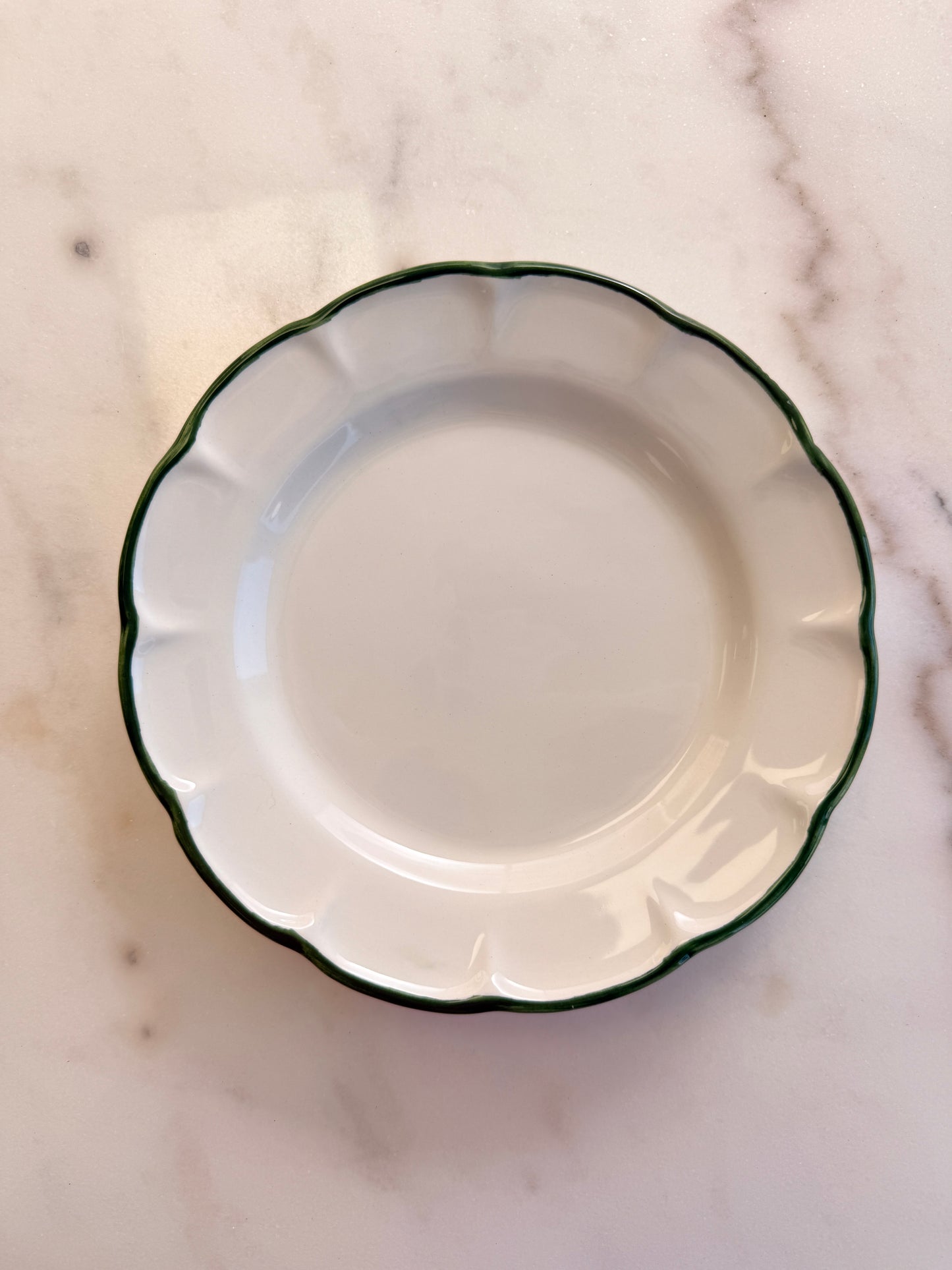 Little Plate Dark Green Line