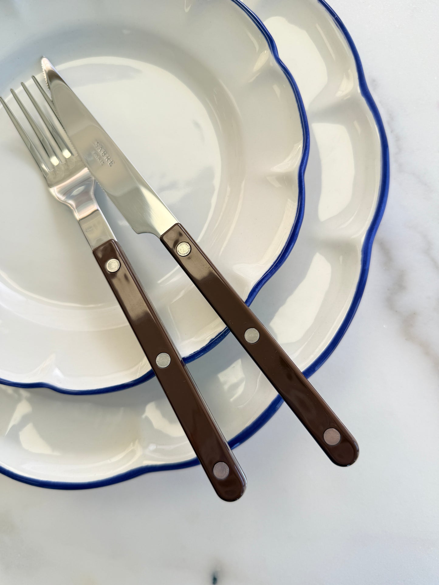 Dinner Plate Blue Line