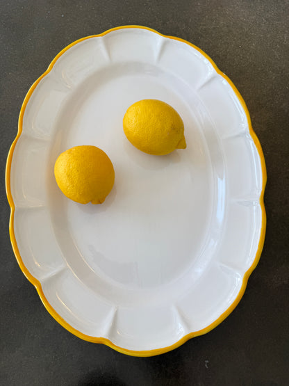 Oval Tray Yellow Line