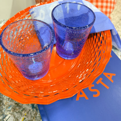 Bubble Water Glass Blue