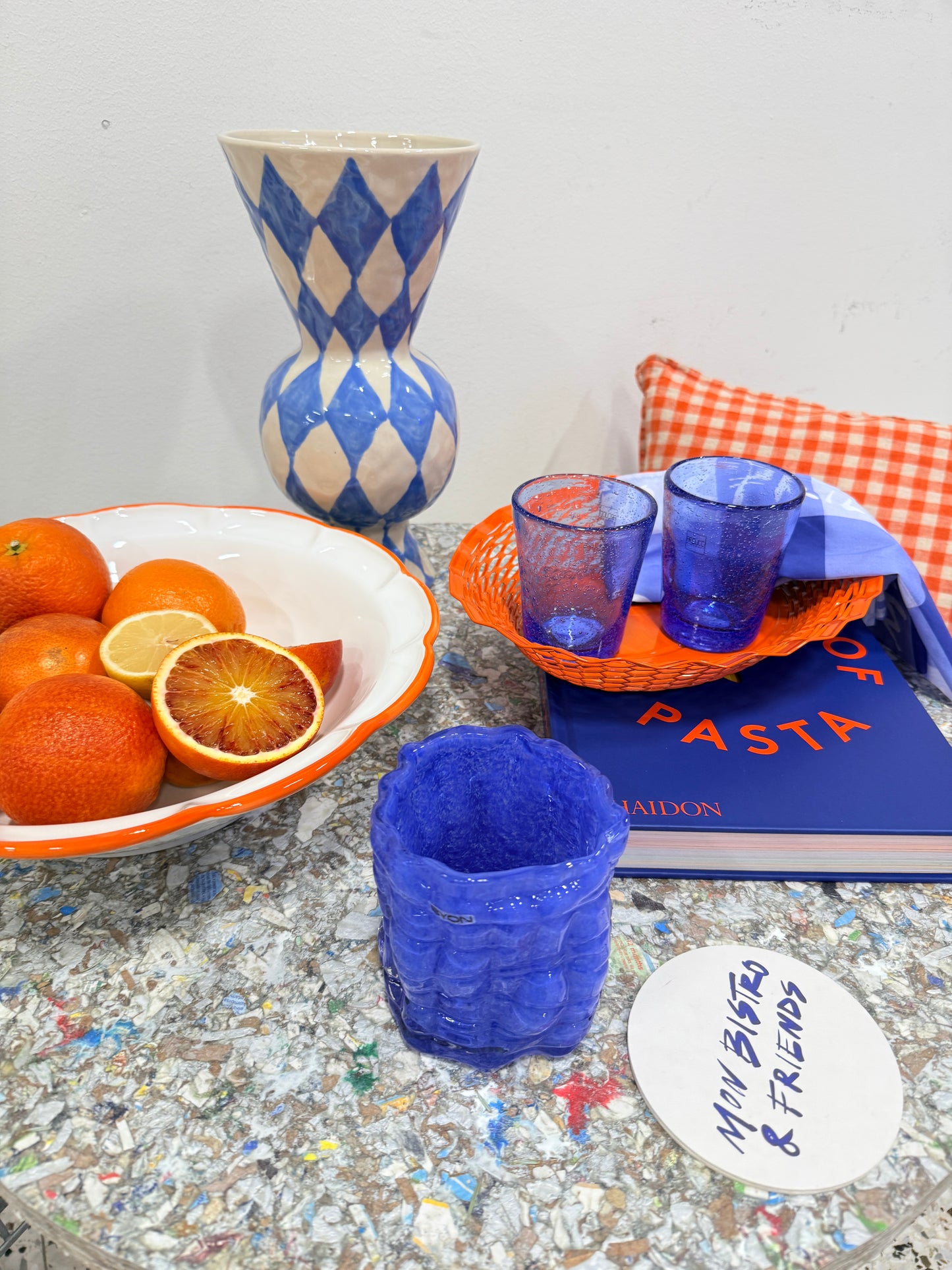 Bubble Water Glass Blue