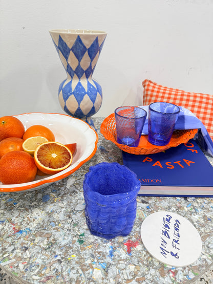 Bubble Water Glass Blue