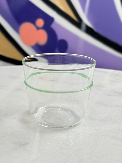 Drinking Glass Green Line