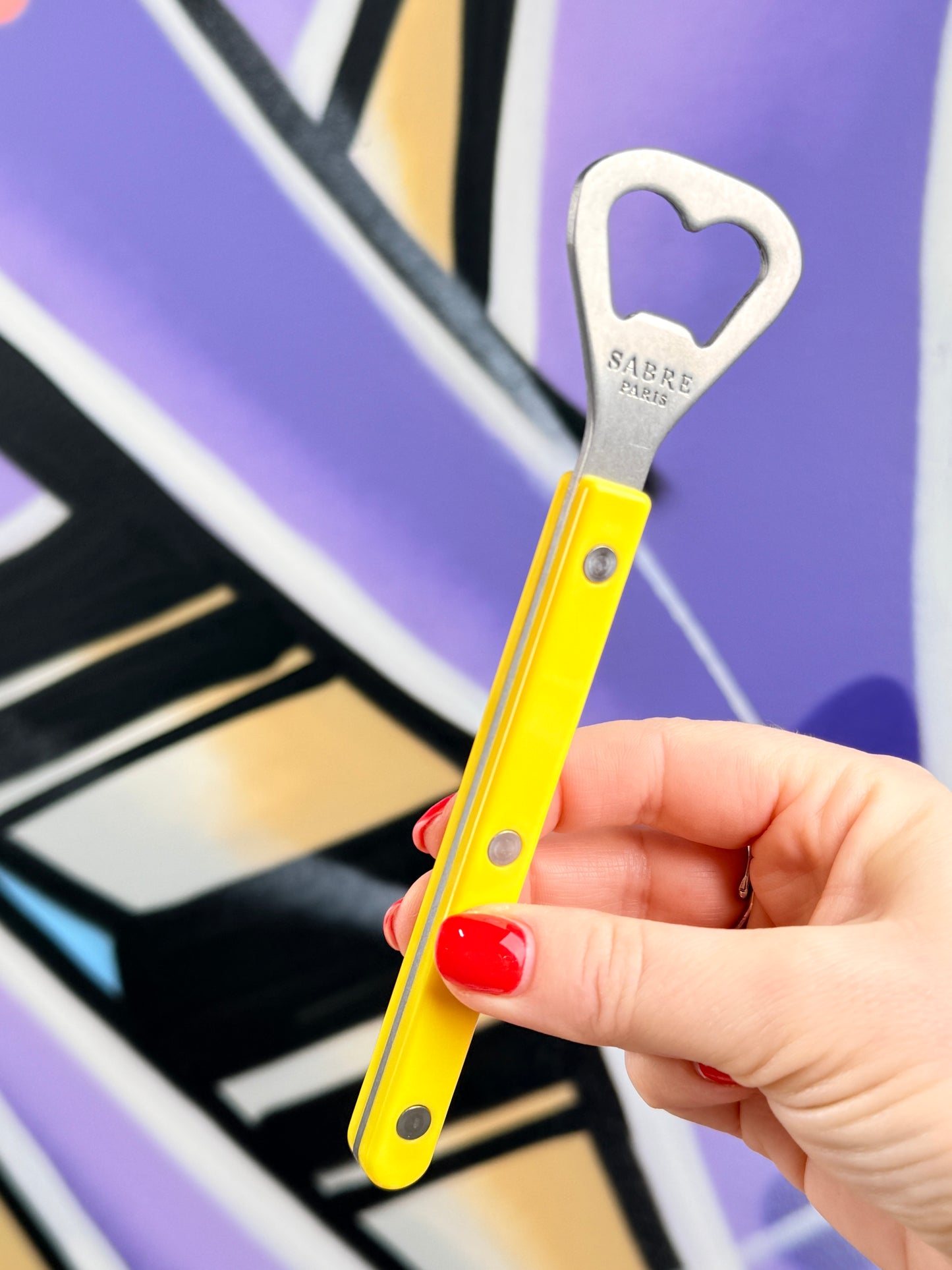 Sabre Vintage Bottle Opener Yellow
