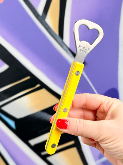 Sabre Vintage Bottle Opener Yellow