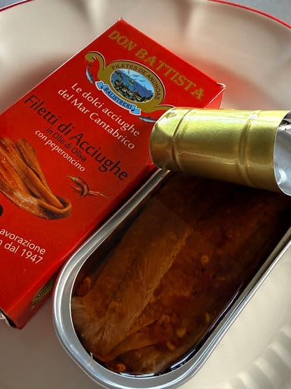 Acciughe in scatola Peperoncino
