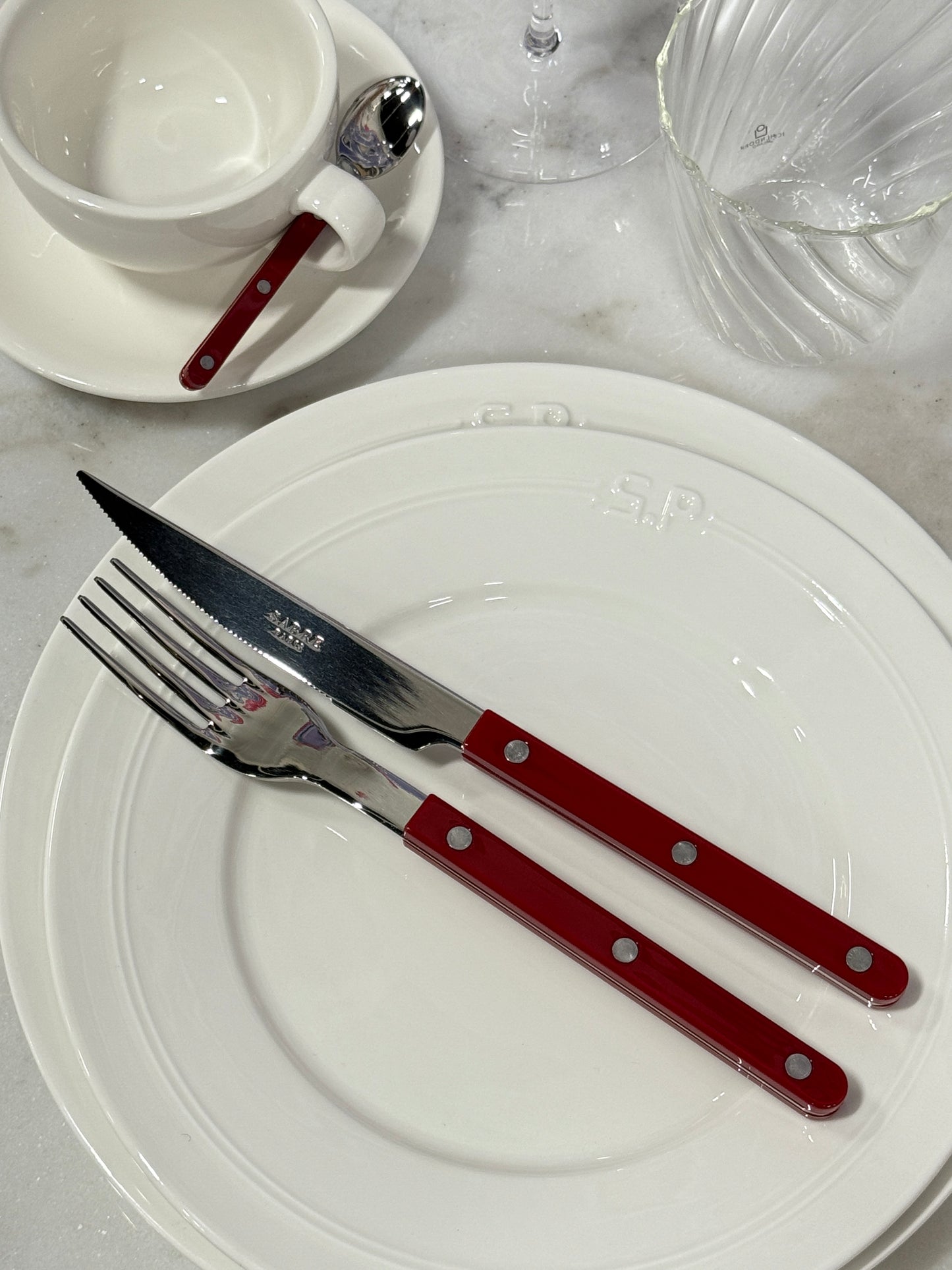 Sabre Little Espresso Spoon Burgundy