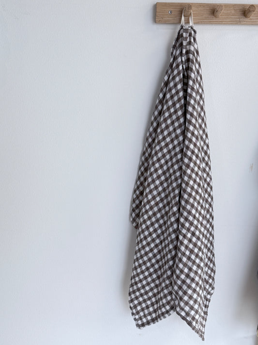 Tea Towel Brown Gingham