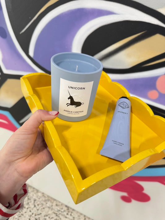 Scalloped Tray Yellow