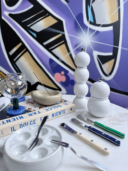 Spole salt- og peberkværn hvid 