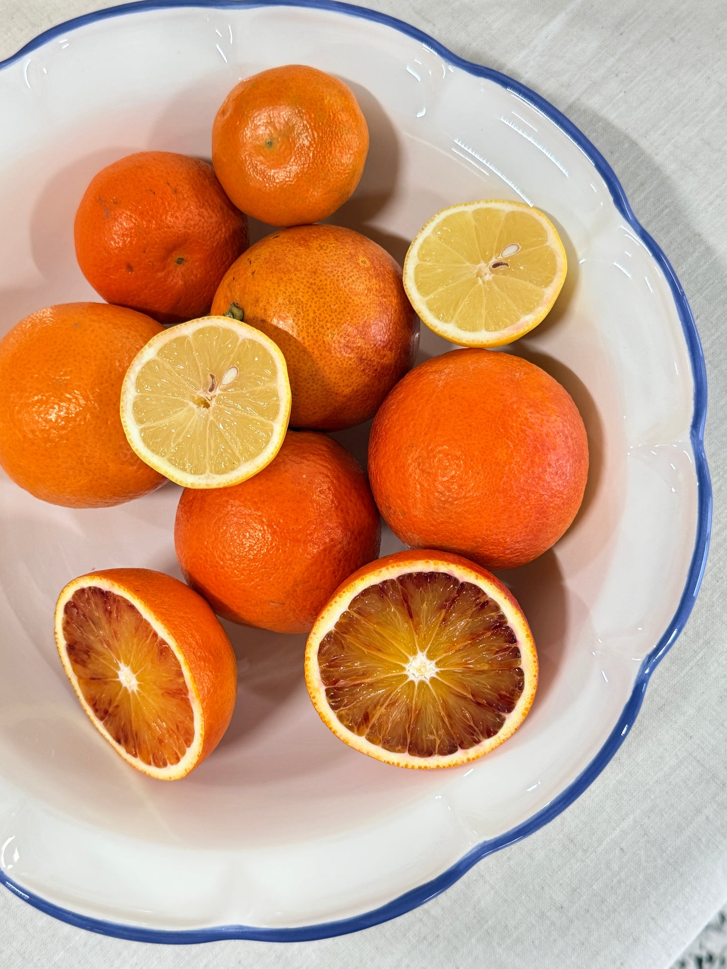 Salad Bowl Light Blue Line