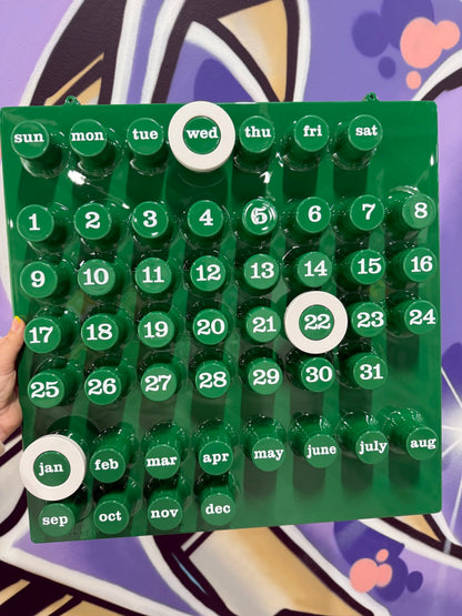 Ring a Date Calendar Green