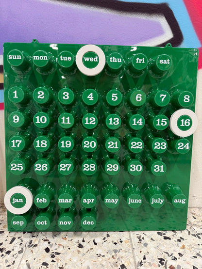 Ring a Date Calendar Green