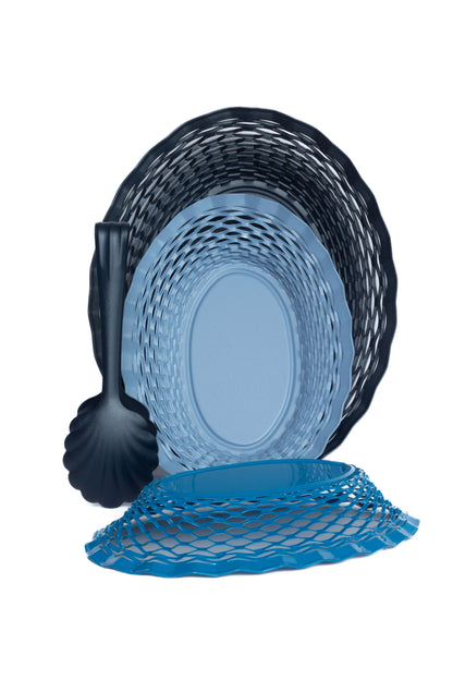 Bread Basket Large Blue