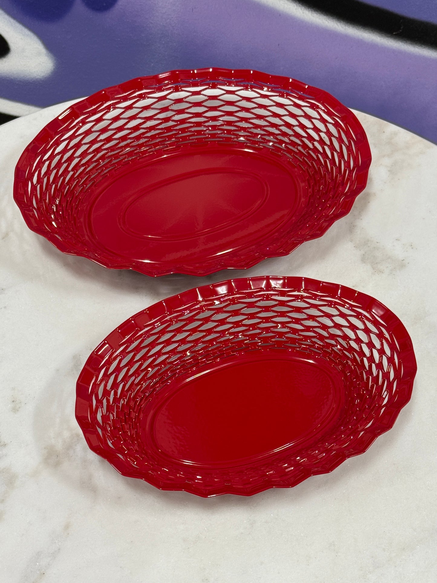 Bread Basket Large Red