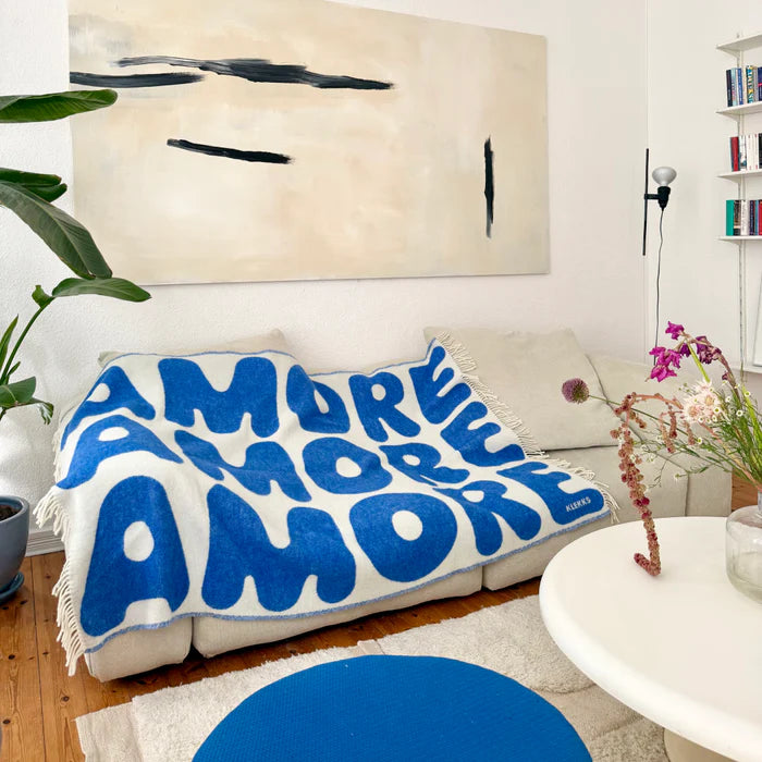 Klekks No. 11 AMORE Blue Wool Blanket