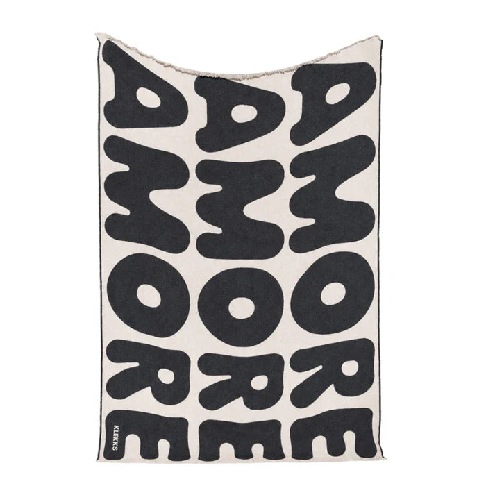 Coperta in cotone nero Klekks n. 11 Amore