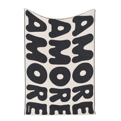 Coperta in cotone nero Klekks n. 11 Amore