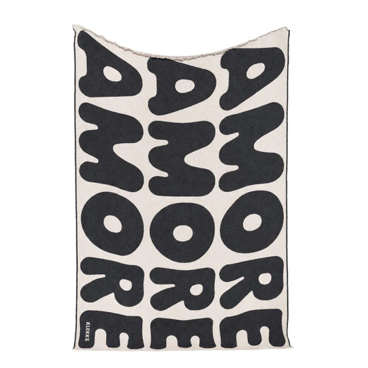 Klekks No. 11 Amore Black Cotton Blanket