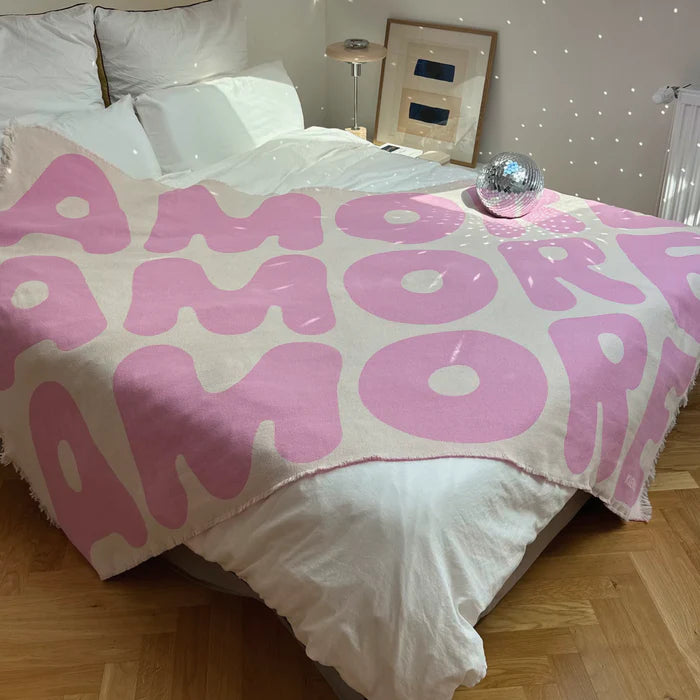 Klekks No. 11 Amore Pink Cotton Blanket