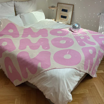 Klekks No. 11 Amore Pink Cotton Blanket