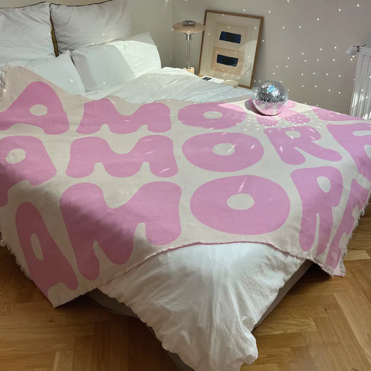 Klekks No. 11 Amore Pink Cotton Blanket