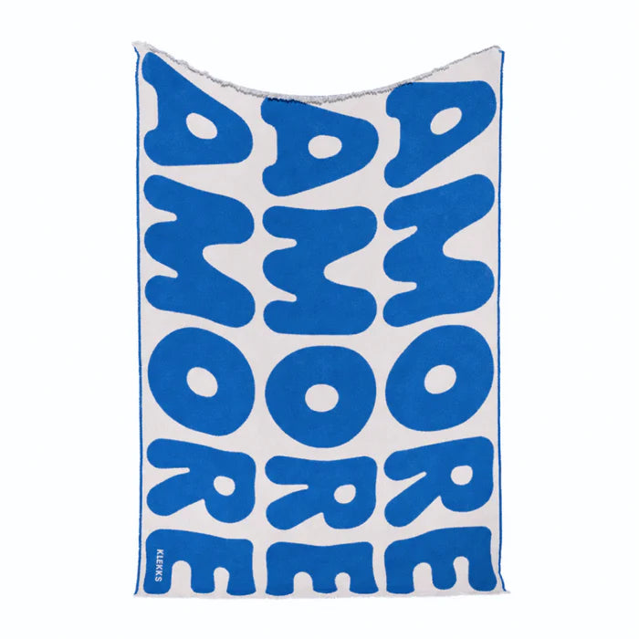 Klekks Nr. 11 Amore Blaue Baumwolldecke