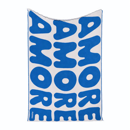 Klekks Nr. 11 Amore Blaue Baumwolldecke