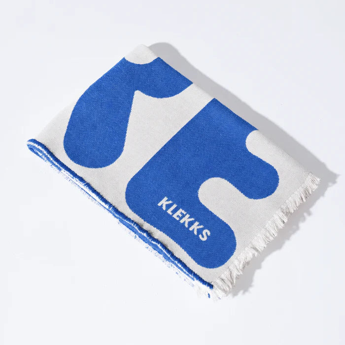 Klekks Nr. 11 Amore Blaue Baumwolldecke