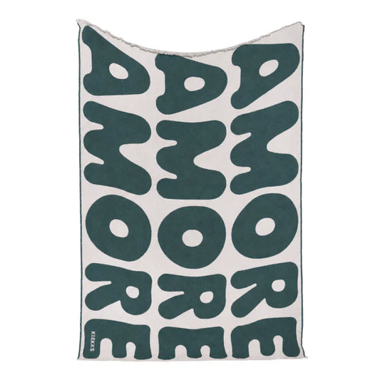 Klekks No. 11 Amore Green Cotton Blanket