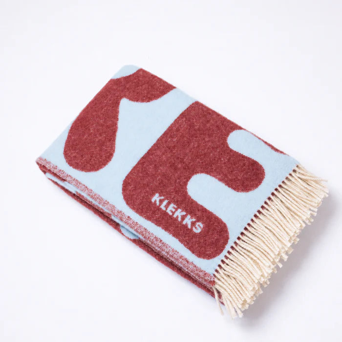 Klekks nr. 11 AMORE Bordeaux uldtæppe