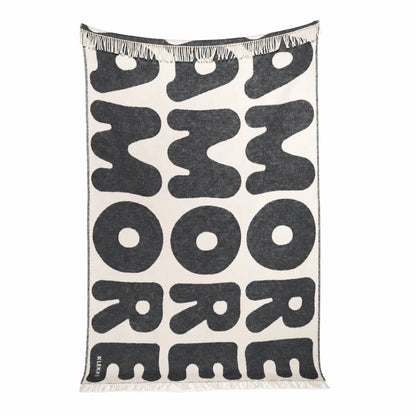 Couverture en laine noire Klekks n° 11 AMORE