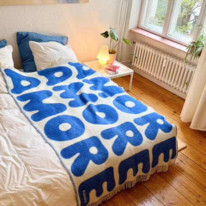 Klekks No. 11 AMORE Blue Wool Blanket