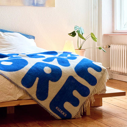 Klekks No. 11 AMORE Blue Wool Blanket