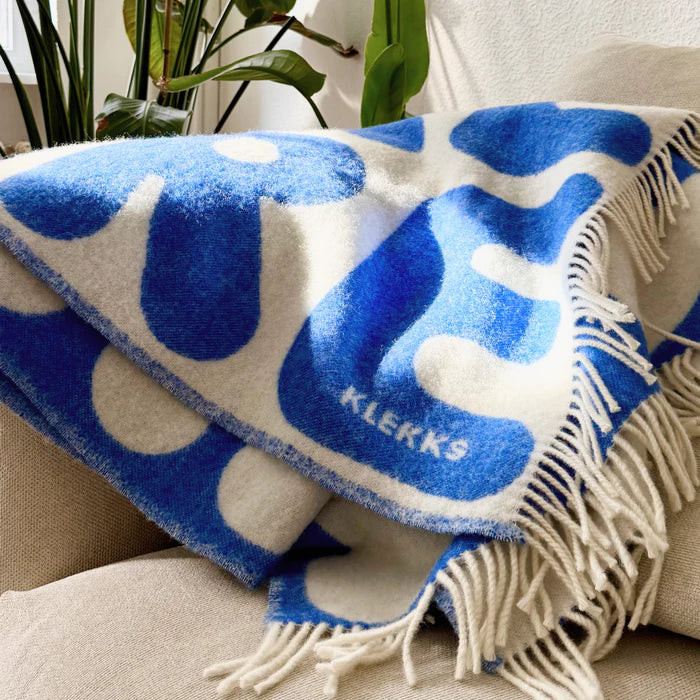 Klekks No. 11 AMORE Blue Wool Blanket