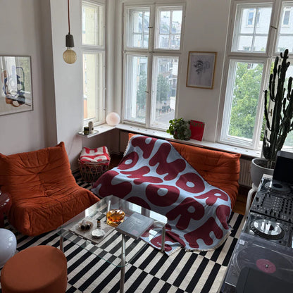 Klekks No. 11 Amore Bordeaux Cotton Blanket