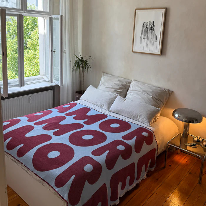 Klekks No. 11 Amore Bordeaux Cotton Blanket