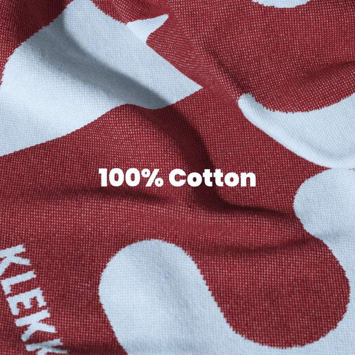 Klekks No. 11 Amore Bordeaux Cotton Blanket