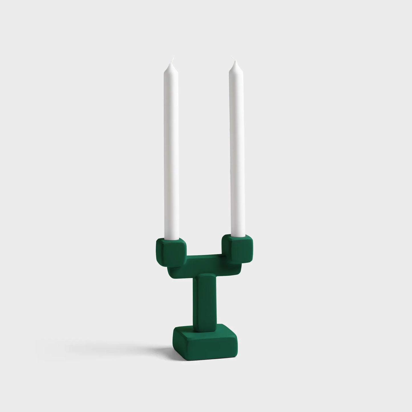 Green Chunk Candle Holder