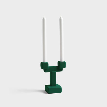 Green Chunk Candle Holder