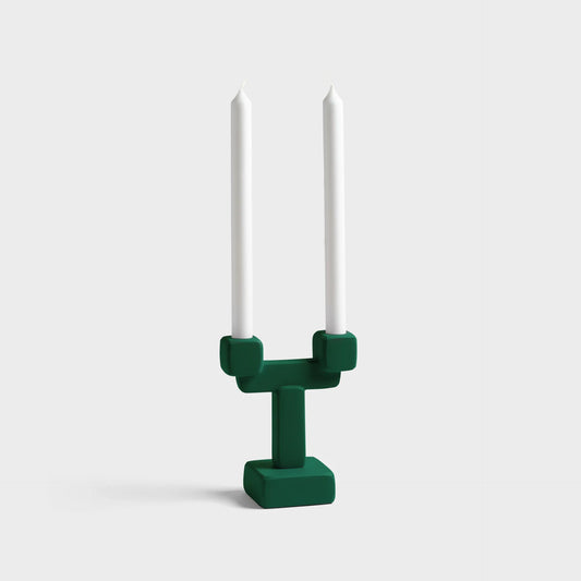 Green Chunk Candle Holder