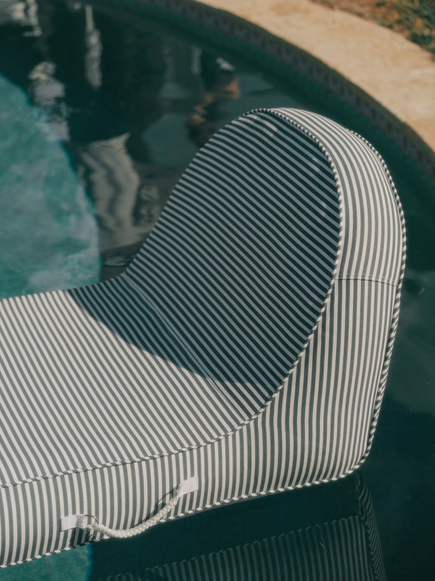 Pool Lounger Navy Stripe