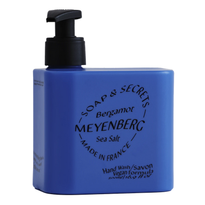 Handtvål pumpförpackning Meyenburg havssalt blå, transparant bakgrund