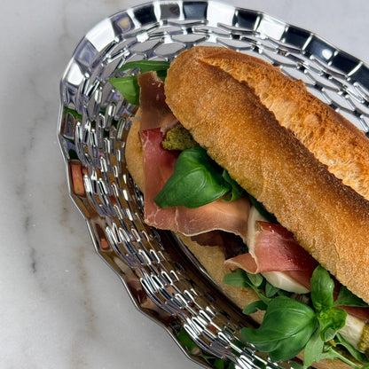 Bread Basket Stainless Steel Medium