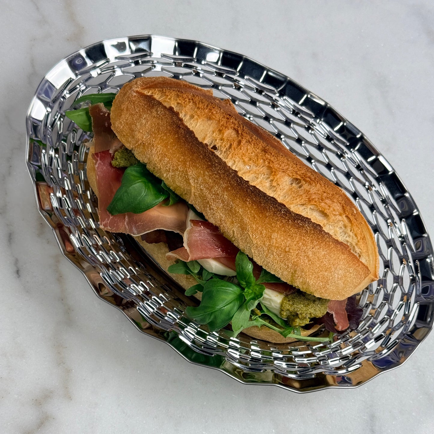 Bread Basket Stainless Steel Medium