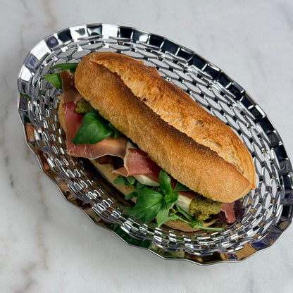 Bread Basket Stainless Steel Medium