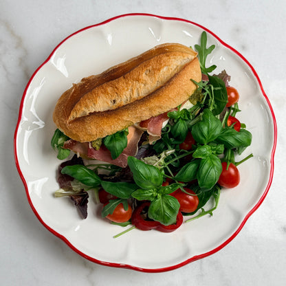 Dinner Plate Red Line