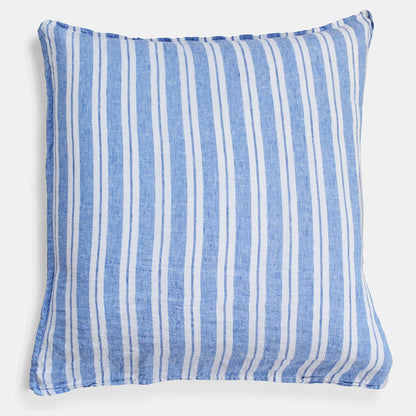 French Cushion Cover Large Blue Stripes