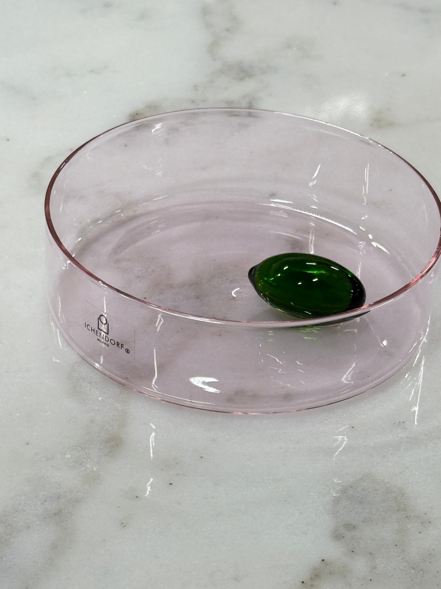 Purple Little Bowl with Green Olive